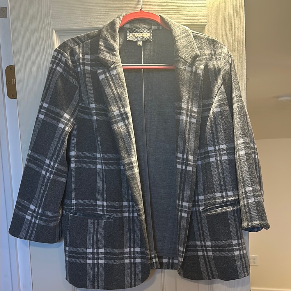 Plaid Gray Women's Jacket